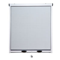 Imagen de Mosquitero enrollable 100x120cm, para amurar, marco de aluminio, ajustable, en caja, Berlina Home