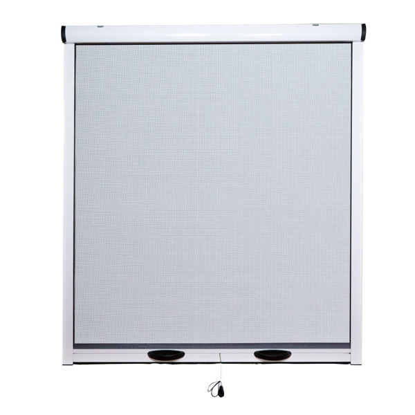 Imagen de Mosquitero enrollable 130x160cm, para amurar, marco de aluminio, ajustable, en caja, Berlina Home