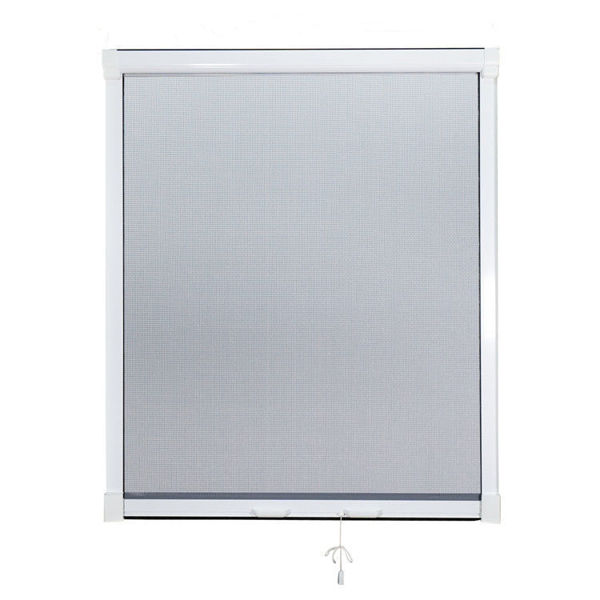 Imagen de Mosquitero enrollable 100x120cm, con marco de aluminio fijo, para encastrar, en caja, Berlina Home