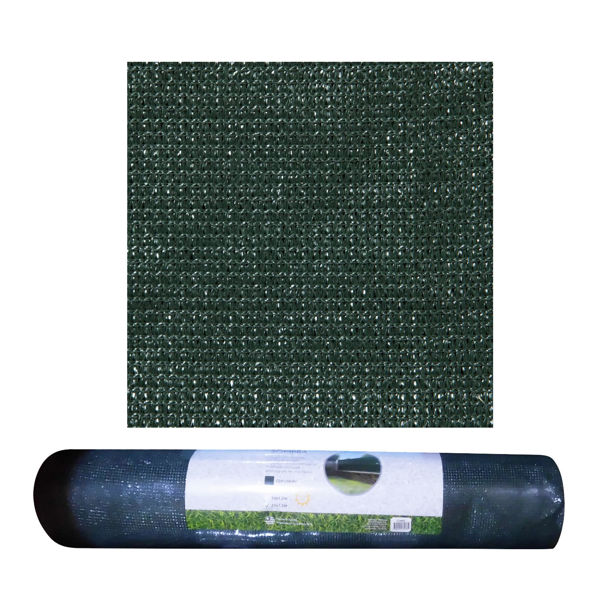 Imagen de Lona malla sombra de polietileno de alta densidad, 180gsm con ojales cosidos, resitencia a UV,  10x1.5m, VERDE, en bolsa, Berlina Outdoor