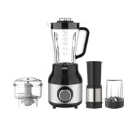 Imagen de Licuadora juguera 1.5L, 5 velocidades con mini procesadora o molinillo de café y semillas, vasos de vidrio, 350W, en caja WINNING STAR