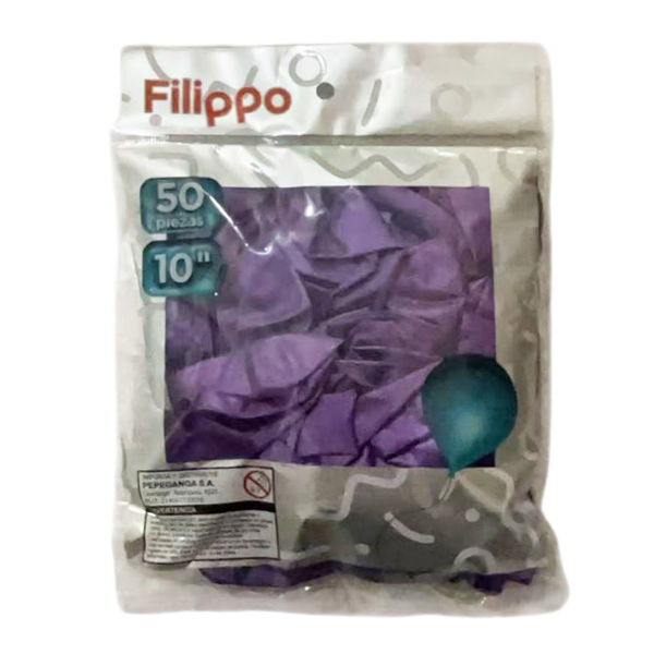Imagen de Globo 10" x50 FILIPPO cromado violeta