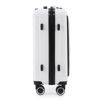 Imagen de Valija Berlina chica BLANCO, rígida, carry on, con bolsillo exterior para laptop, ruedas omnidireccionales 360, manija telescópica, tranca numérica, correa para ajustar ropa, bolsillo interior con cierre