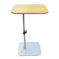 Imagen de Mesa de madera, pie de metal, altura regulable, en caja