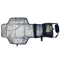 Imagen de Cambiador para bebé plegable, con bolso chico desmontable, con bolsillos interiores y exteriores con cierre, poliéster y PVC, 2 colores