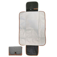 Imagen de Cambiador para bebé plegable, bolsillo interior con cierre, poliéster y PVC, 2 colores