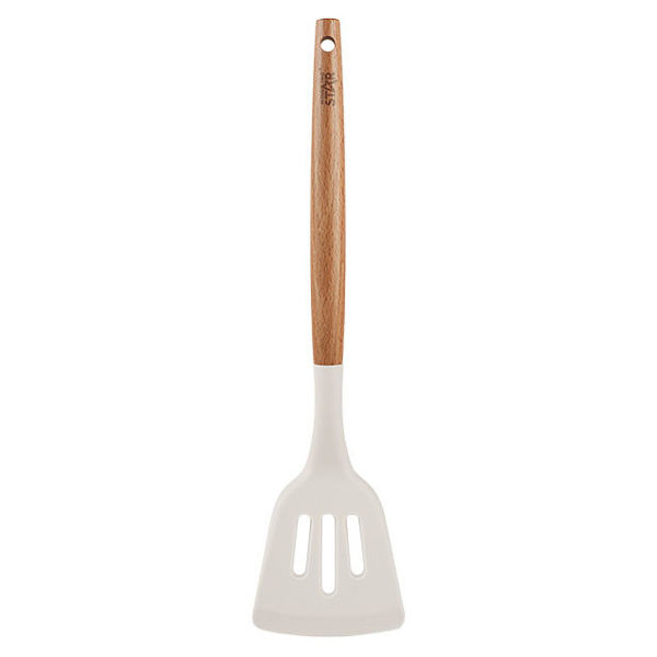 Imagen de Espátula de silicona con mango de madera, en cartón, WINNING STAR