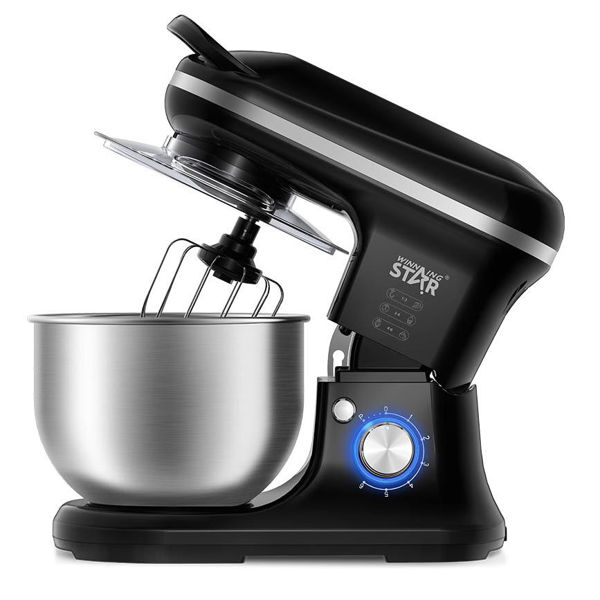 Imagen de Batidora de pie planetaria 5L bowl acero inoxidable, en caja, 1200W WINNING STAR