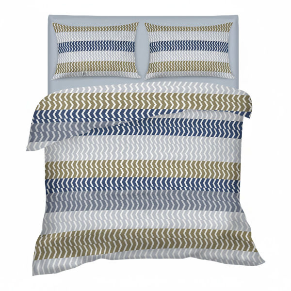 Imagen de Sábanas 2 plazas Berlina by Teka, con diseño, 138x188x30 200x220 50x70cm, set de 3 piezas 100% algodón, 120 hilos, en sobre de PVC