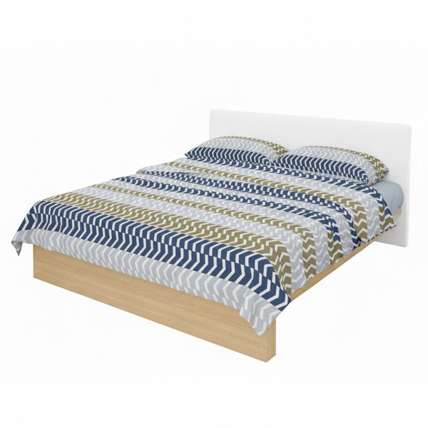 Imagen de Sábanas Queen size Berlina by Teka, gris, 158x198x30 240x250 50x70cm, set de 3 piezas 100% algodón, 120 hilos, en sobre de PVC