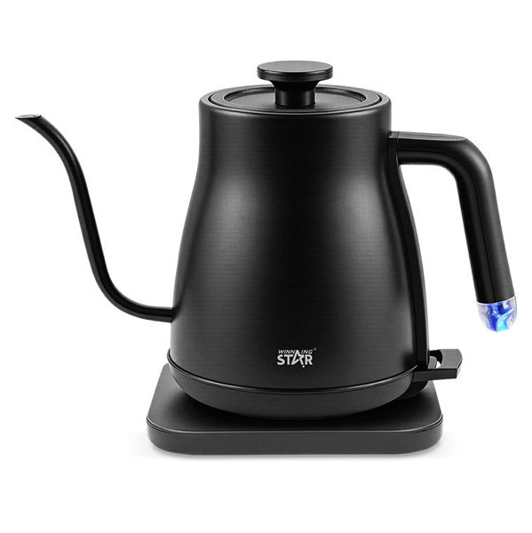 Imagen de Jarra eléctrica barista, de acero inoxidable, cuello de cisne, 1.2L, en caja, WINNING STAR