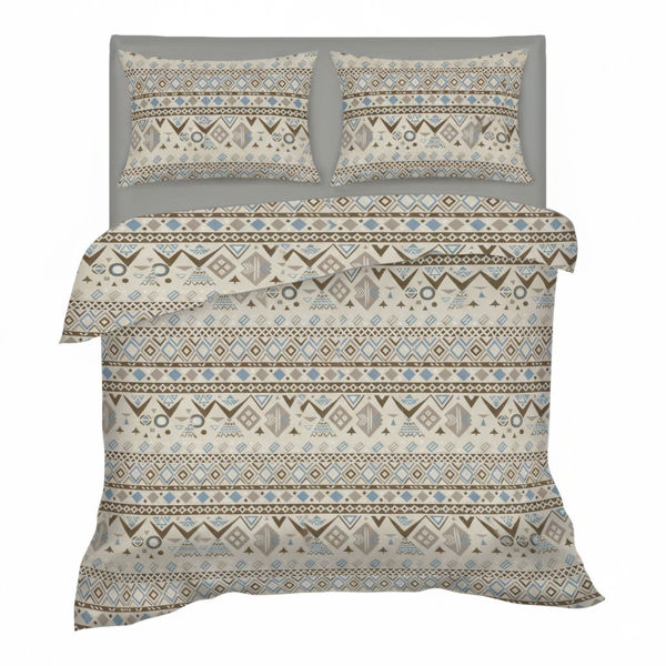 Imagen de Sábanas 2 plazas Berlina by Teka, con diseño, 138x188x30 200x220 50x70cm, set de 3 piezas 50% poliéster 50% algodón, 160 hilos, en sobre de PVC