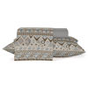 Imagen de Sábanas Queen size Berlina by Teka, con diseño, 158x198x30 250x220 50x70cm, set de 4 piezas 50% poliéster 50% algodón, 160 hilos, en sobre de PVC