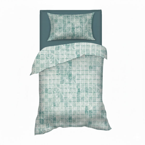 Imagen de Sábanas 1 plaza Berlina by Teka, con diseño, 88x188x30 140x220 50x70cm, set de 3 piezas 100% algodón, 120 hilos, en sobre de PVC