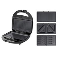 Imagen de Sandwichera, wafflera, plancha, placas intercambiables, en caja, 800W, WINNING STAR