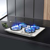 Imagen de Anafe a gas, 4 quemadores, encendido electrónico, mesada de vidrio, en caja, WINNING STAR