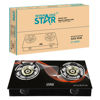 Imagen de Anafe a gas, 2 quemadores, encendido electrónico, mesada de vidrio, en caja, WINNING STAR