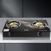 Imagen de Anafe a gas, 2 quemadores, encendido electrónico, mesada de vidrio, en caja, WINNING STAR