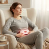 Imagen de Cinturón masajeador con almohadilla térmica, lumbar y abdominal, para aliviar dolores menstruales, recarga USB, en caja