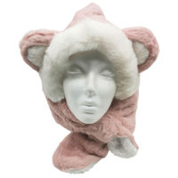 Imagen de Gorro infantil con bufanda cuello, símil piel varios colores