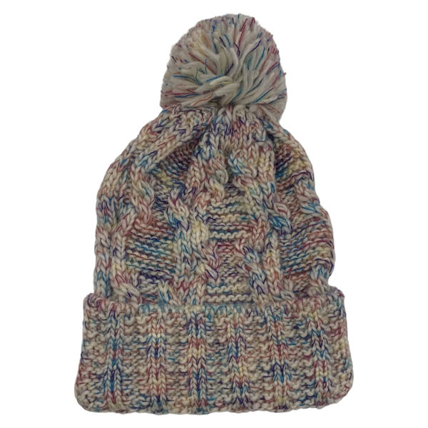 Imagen de Gorro de adulto tejido, con pompón