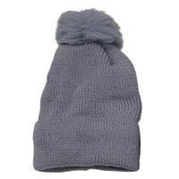 Imagen de Gorro de adulto tejido, forrado con pompón, varios colores