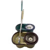 Imagen de Mopa de microfibra mango extensible, balde de plástico + repuesto, centrifugadora de metal, en caja