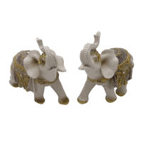 Imagen de Adorno de resina elefante, blanco, en caja