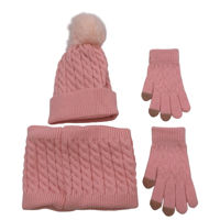 Imagen de Gorro infantil, forrado con bufanda y guantes, 2 colores