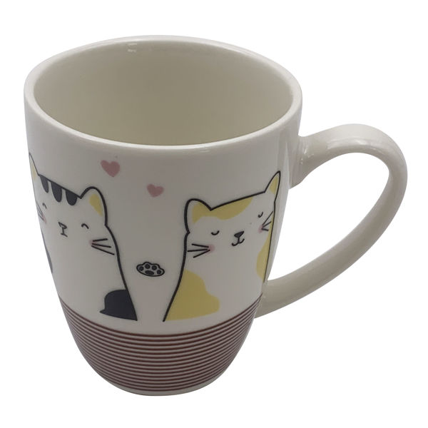 Imagen de Taza de loza, varios diseños de gatos