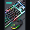 Imagen de Teclado con cable y mouse, retroiluminado, varios colores, AN-350 IMICE, en caja