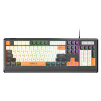 Imagen de Teclado con cable, retroiluminado, negro, AK-100 IMICE, en caja