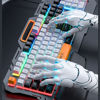 Imagen de Teclado con cable gamer, retroiluminado, con apoyo para mano, GK-700PRO IMICE, en caja