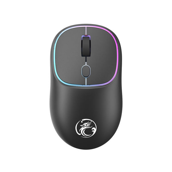 Imagen de Mouse óptico inalámbrico recargable, varios colores, W-618 IMICE, en caja