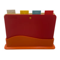 Imagen de Tabla para cocina de plástico x4, distintos colores con soporte, en caja