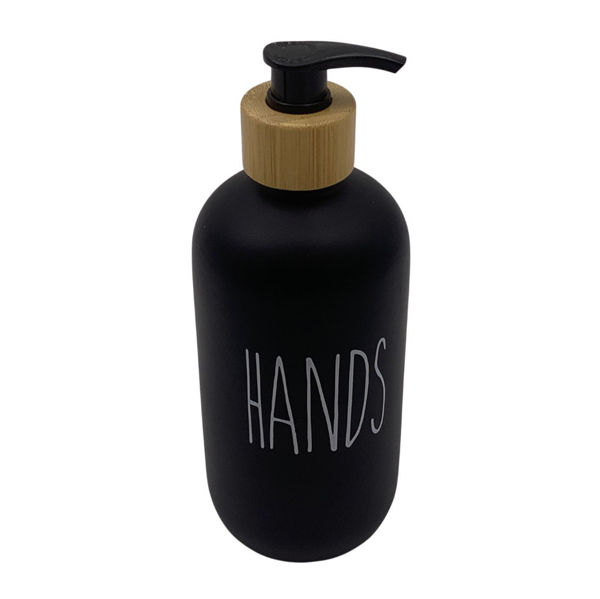 Imagen de Dispensador de jabón de vidrio y bambú