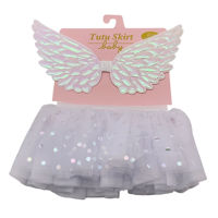 Imagen de Disfraz alas de angelito y pollera, color blanco, en bolsa