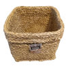 Imagen de Cesta cuadrada de fibras naturales chica, junco de agua