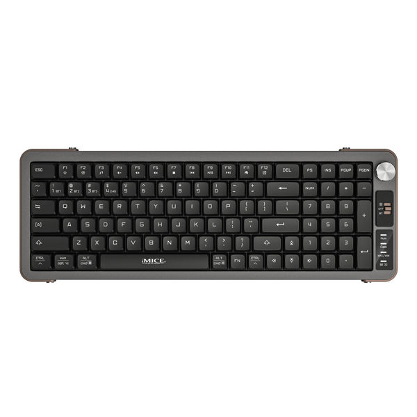 Imagen de Teclado inalámbrico recargable, gris, AN-800 IMICE, en caja