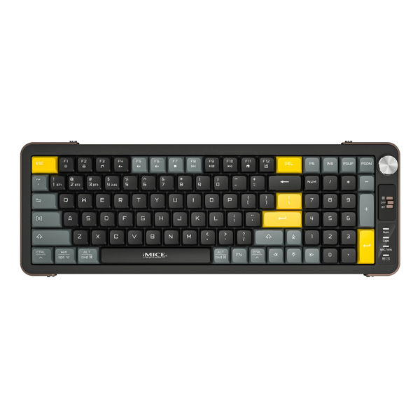 Imagen de Teclado inalámbrico recargable, negro, AN-800 IMICE, en caja