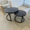 Imagen de Mesa nido redonda x2, de MDF y acero, en caja, varios colores