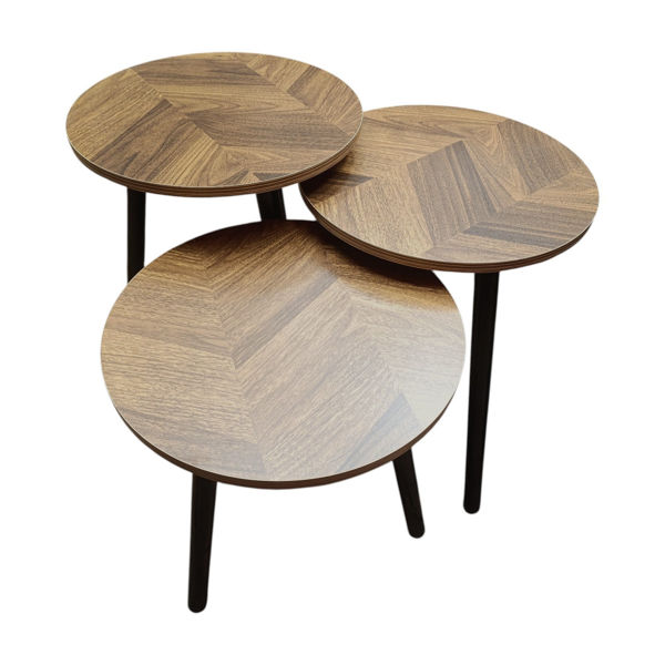 Imagen de Mesa nido redonda x3, de MDF, en caja, varios colores