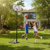 Imagen de Tablero de basket de pie, de acrilico, altura regulable, 100 a 305cm, aro metal 45cm, en caja