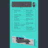 Imagen de Teclado y mouse óptico inalámbricos, negro, AN-500 IMICE, en caja