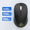 Imagen de Mouse óptico inalámbrico ergonómico, varios colores, E-2330 IMICE, en caja