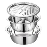 Imagen de Bowl colador y rallador de acero inoxidable, en caja