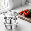 Imagen de Bowl colador y rallador de acero inoxidable, en caja