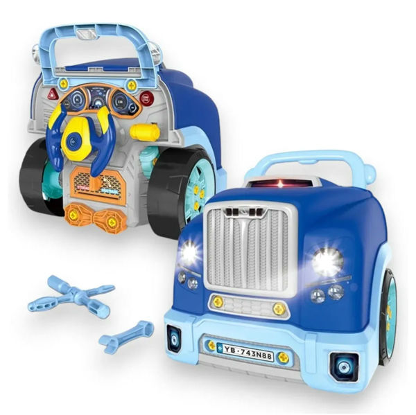 Imagen de Motor con herramientas para desarmar, con volante, luz y sonido, 59 piezas