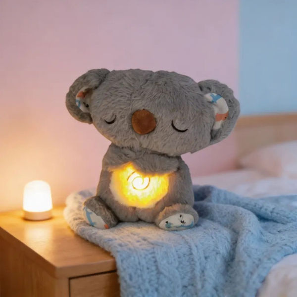Imagen de Dormidera peluche koala, con luz y sonido, 3AA, en bolsa, varios colores