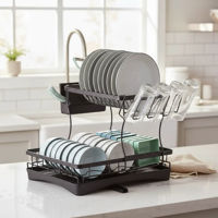 Imagen de Escurridor de platos, de metal, 2 pisos, en caja